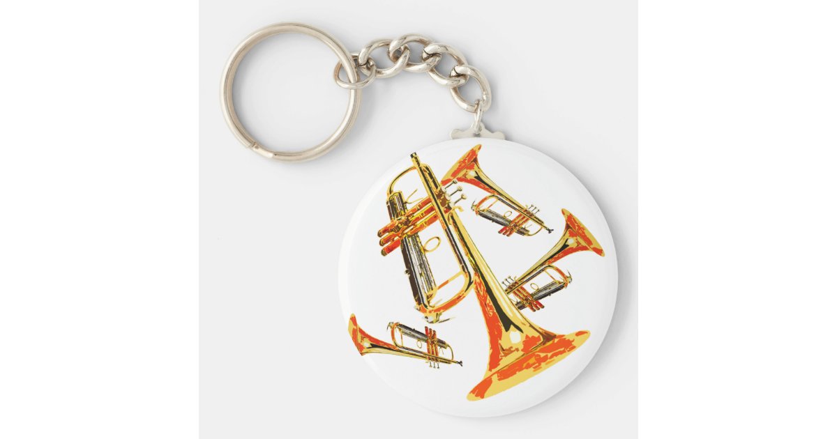 Multiple Trumpets Keychain Zazzle