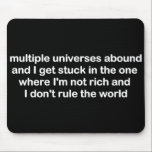 'Multiple Uiverses' Mousepad, Black mousepads
