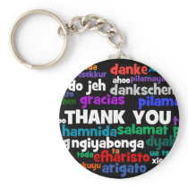 Multiple Ways to Say Thank You in Many Languages Keychains
