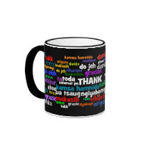 Multiple Ways to Say Thank You in Many Languages Coffee Mugs