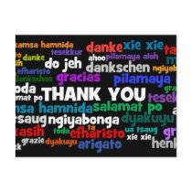 Multiple Ways to Say Thank You in Many Languages Post Cards
