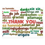 Multiple Ways to Say Thank You in Many Languages Post Card