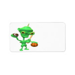 Multitasking Sports Alien Custom Address Label