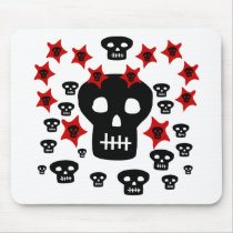 Multitude of Skulls With Weird Stars mousepads by birdy27 Multitude of Skulls With Weird Stars mousepads