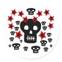Multitude of Skulls With Weird Stars stickers by birdy27 Multitude of Skulls With Weird Stars stickers
