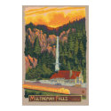 Multnomah Falls & Lodge, Oregon Travel Poster posters by LanternPress Multnomah Falls & Lodge, Oregon Travel Poster posters