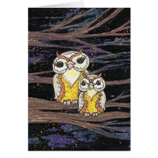 Mum and Bub owls card