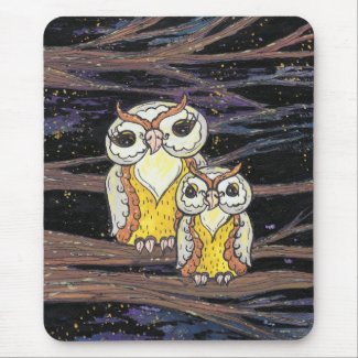 Mum and Bub Owls mousepad