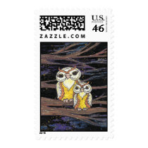 Mum and Bub Owls Postage Stamp