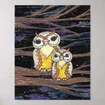 Mum and Bub Owls Print