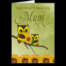 Mum Birthday On Mother's Day Greeting Card Cute cards