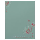 Mum Floral Dots | *02 Red Blue Custom Letterhead
