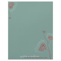 Mum Floral Dots | *02 Red Blue Custom Letterhead