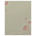 Mum Floral Dots | *02 Red Stone Custom Letterhead