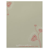 Mum Floral Dots | *02 Red Stone Custom Letterhead