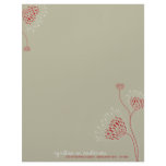 Mum Floral Dots | *02 Red Stone Custom Letterhead