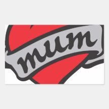 mum tattoo rectangular sticker
