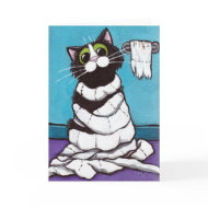 Mummified Cat Card