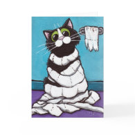 Mummified Cat Card card