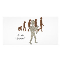 Mummy and Evolution Guys, Customize Me! Photo Card