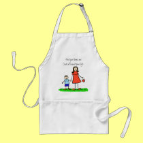 Mummy and Me Apron (Brunette - Custom Names) aprons