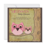 Mummy & Baby Owl Baby Shower Square Invitation