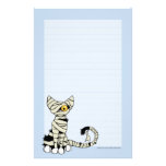 Mummy Cat | Halloween Note Paper Lined stationery