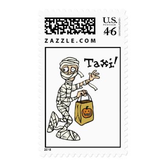 Mummy Hailing Taxi Stamp stamp
