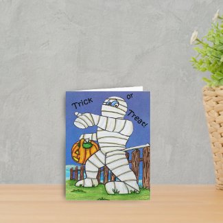 Mummy Halloween Card card