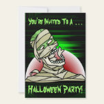 Mummy Halloween Party Invitation