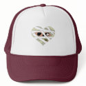 Mummy Heart Face hats
