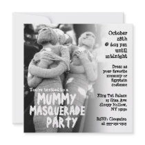 Mummy Masquerade Halloween Party Invitation