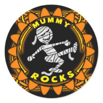 Mummy Rocks Sticker by halloween_tshirts Mummy Rocks Sticker