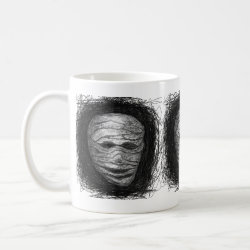 Mummy Scratch Black White Mug mug