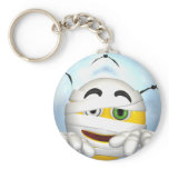 mummy smiley face key chain
