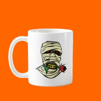 MUMMY WITH ROSE mugs by nassosvakalis MUMMY WITH ROSE mugs