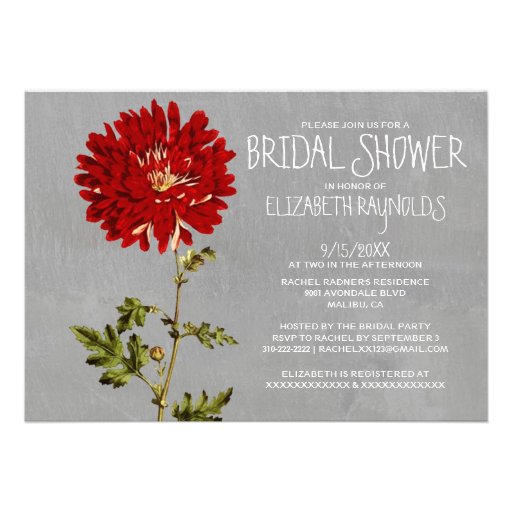 Mums Bridal Shower Invitations