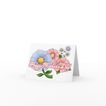 Mums Flowers Card