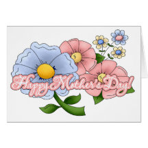 Mums Flowers Card