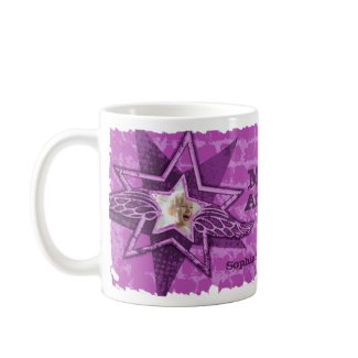 Mum's/Mom's Angels in stars purple mug mug