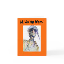 Mum's The Word Surprise Party Halloween Invitation cards