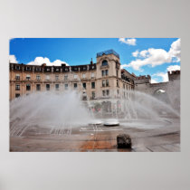 Munchen fountain poster