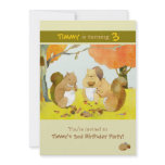 Munching Squirrels: Kids Birthday Party Invites