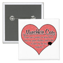 Munchkin Paw Prints Cat Humor Pinback Buttons