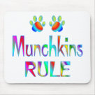 standard_mousepad - Munchkin cat lovers will enjoy this colorful design with the cat paws and the words Munchkins Rule.