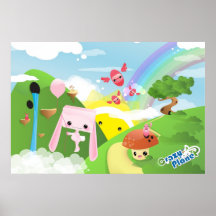 Mundo loco - conejito rosado posters