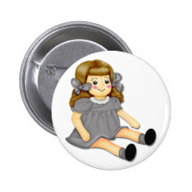 Muñeca de trapo gris pin