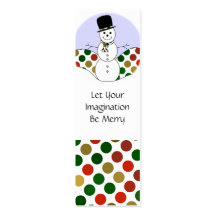Muñeco de nieve del navidad del lunar tarjeta de visita