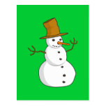 Muñeco de nieve lindo del navidad tarjeta postal
