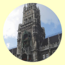 Munich Clock Tower Marienplatz stickers